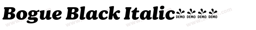 Bogue Black Italic字体转换